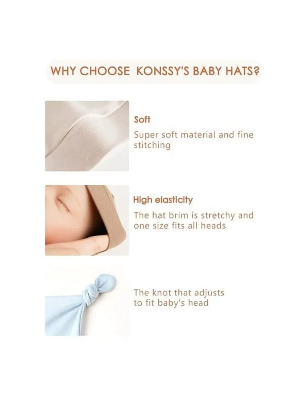 8 Pack Baby Hats Newborn Beanie Soft Infant Caps for Boys Girls 0 to 6 Months